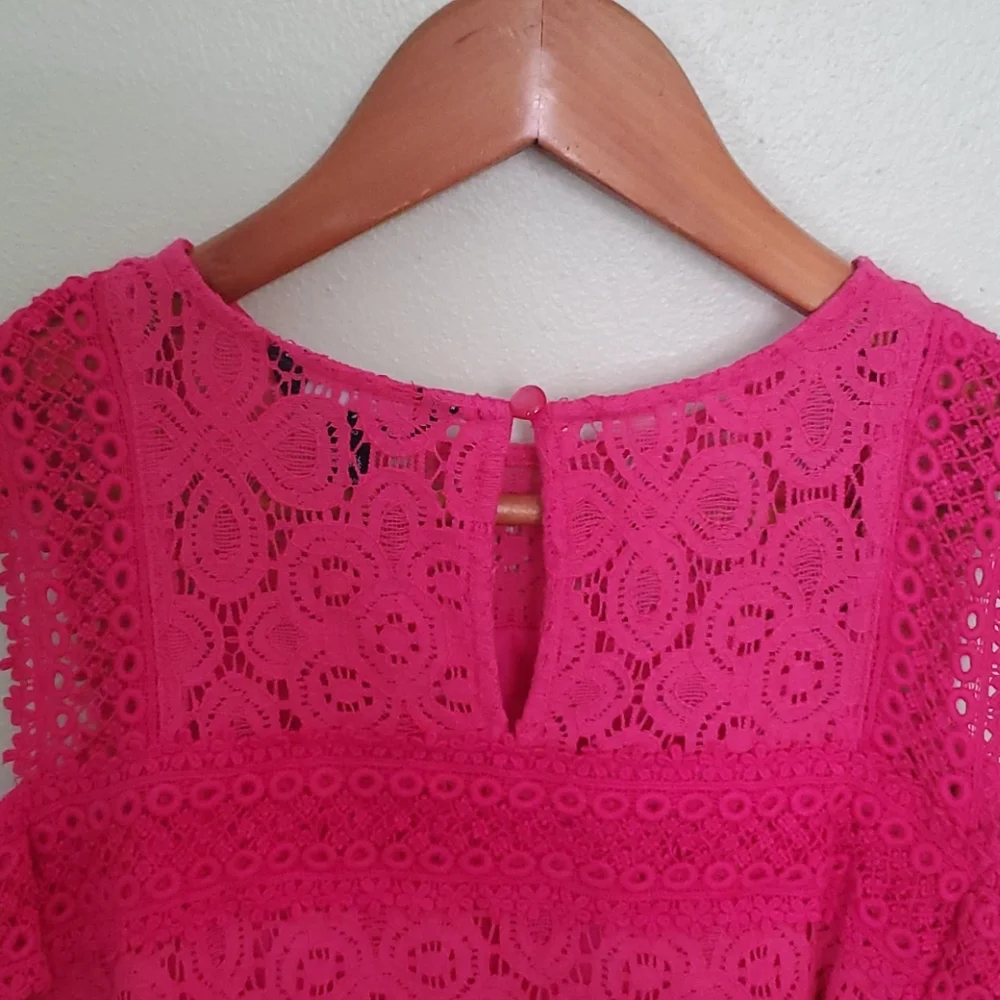 Project Runway Lace Top Blouse Cold Shoulder XS - Picture 7 of 9